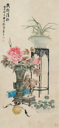 孔小瑜 花卉 立轴