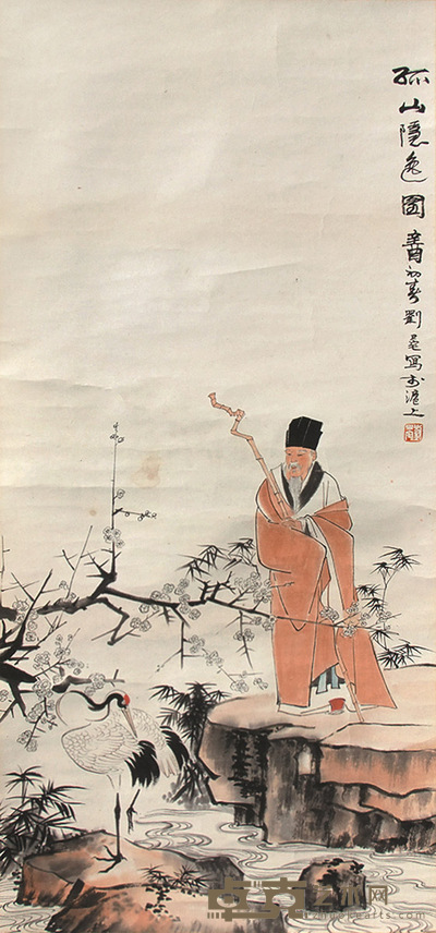 刘旦宅 人物 立轴 设色纸本 90×41cm