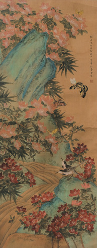 陈之佛 花鸟 立轴 设色绢本