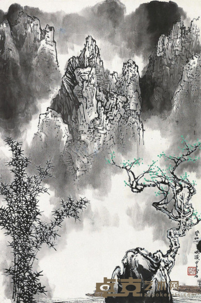白雪石 1984年作 桂林印象 70×46cm