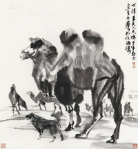 黄胄 1985年作 骆驼 立轴