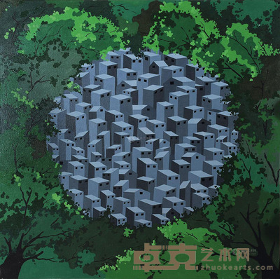 普艳 2013年作 洞NO.2 100×100cm