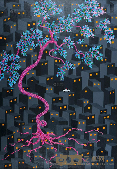 普艳 2012年作 欲望树 100×70cm