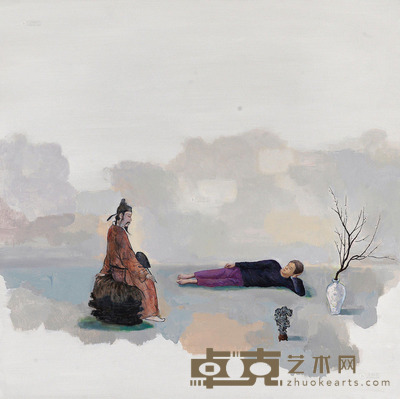 袁欣 2013年作 奇石 80×80cm