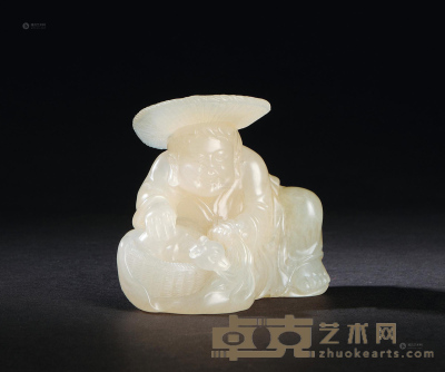 荔枝洞石牧羊童摆件 7×8.2×4.5cm