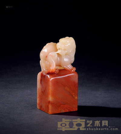 巴林石螭虎扁章 7.9×3.5×2.9cm