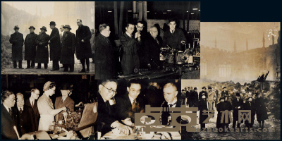 P 1943年11月蒋介石派遣访英代表团在英新闻照片八张 --