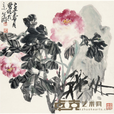 周明明  花卉 67cm×67cm