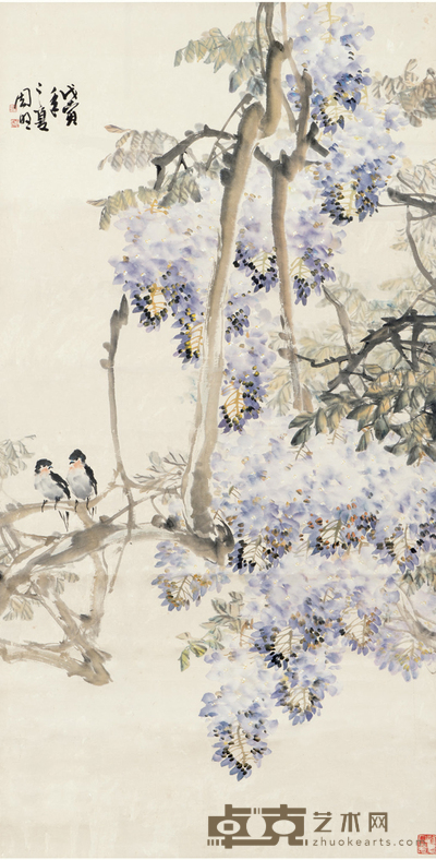周明明  紫藤 158cm×81cm