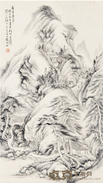 戴熙  层峦叠嶂 50cm×28cm