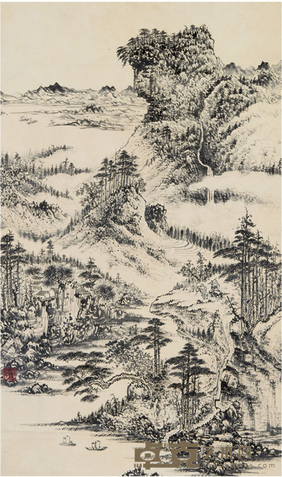 张文瑞  山水 84cm×50cm