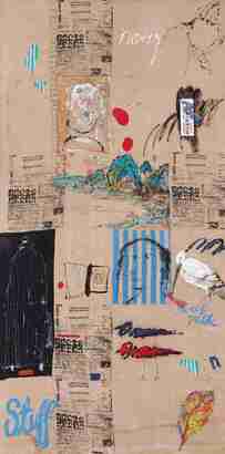 叶永青 1996年作 冬天里的九个鸟笼