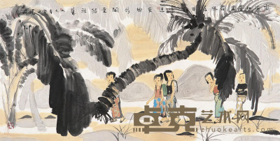 刘庆和 1999年作 南海如画 镜片 69×138cm