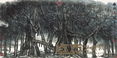 李宝林 2002年作 南海古风 镜片 68×136cm