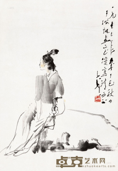 王子武 1977年作 媚妃 镜片 68×47cm