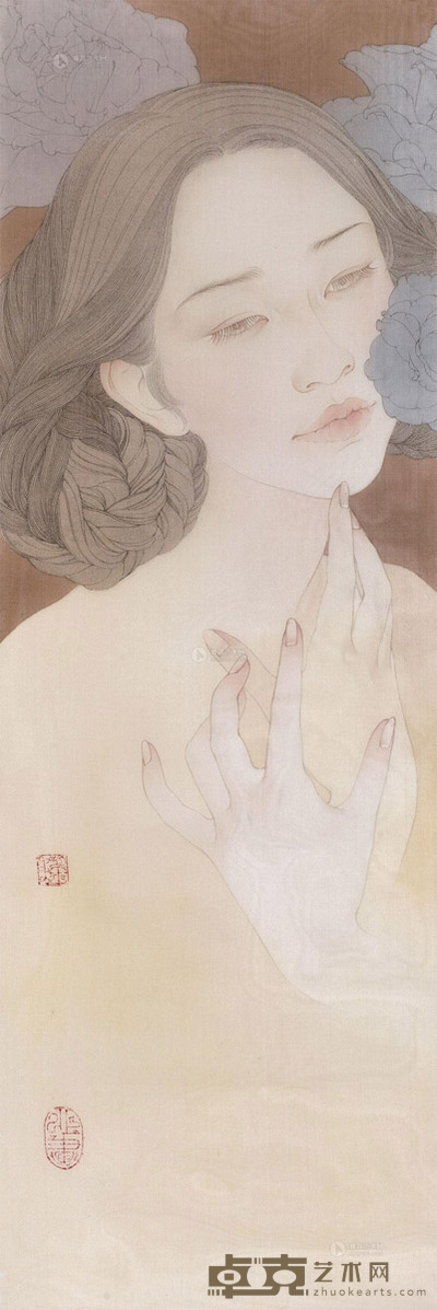 刘瑶 2014年作 暗香 镜片 60×20cm