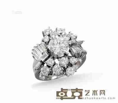 铂金钻石戒指 --
