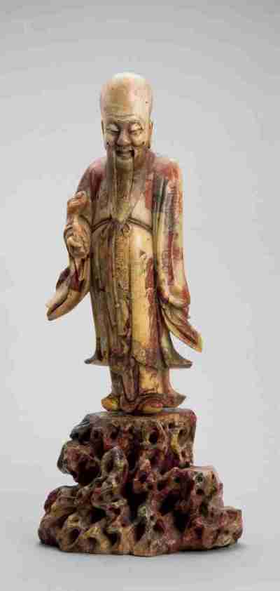 清 十八世纪 寿山石雕寿星摆件