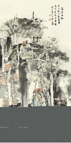 邹立颖 癸巳（2013年）作 岚浮满树 镜心