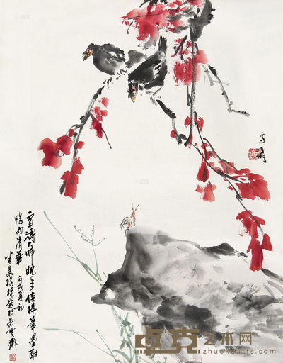 王雪涛 花鸟草虫 镜心 66×43cm
