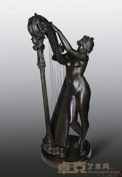 亨利·马吕斯·鼎 竖琴女郎 43×38×94cm