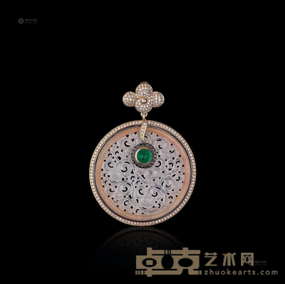 天然翡翠配钻石、祖母绿 --