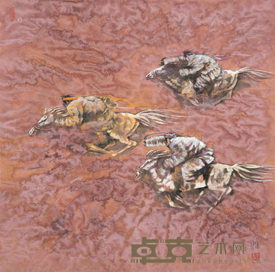 塔琳托娅 骏马追风 镜心 65.5×65.5cm