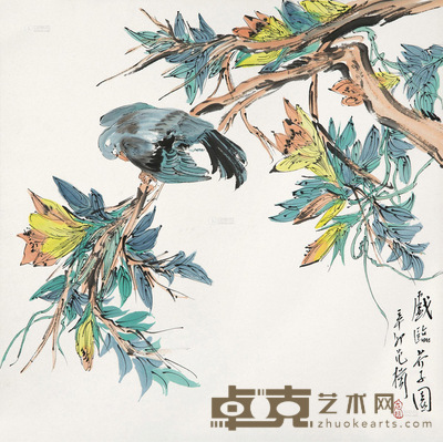 范扬 2011年作 戏临芥子园 镜心 49.5×49.5cm
