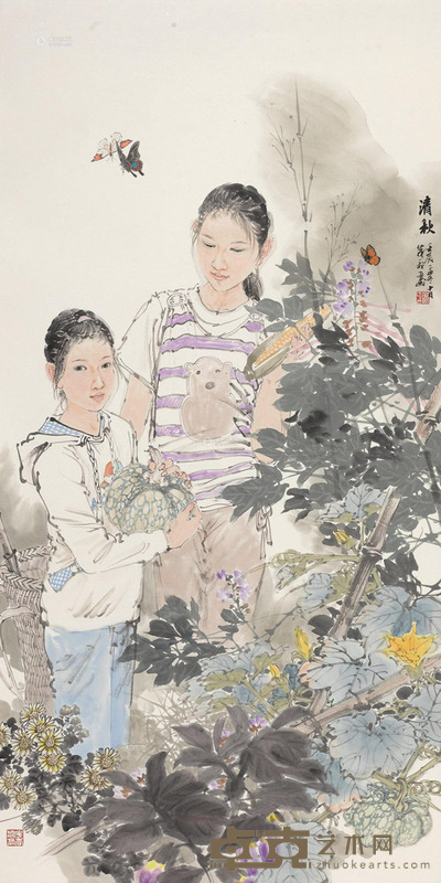 王茂飞 2012年作 清秋 镜心 137.5×68cm