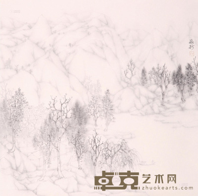 许华新 山水 68×68cm