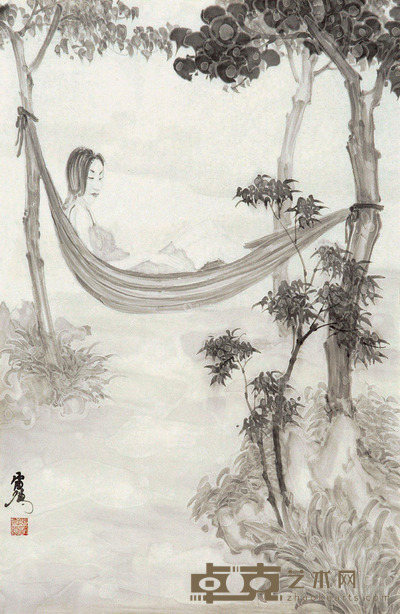 谭雷鸣 少女 69×45cm