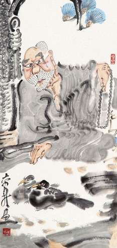 周京新 罗汉图