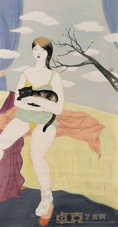 蒋晓溪 散念 135×69cm