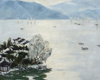 肖峰     西湖帆影