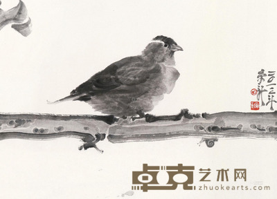 周京新 2011年作 安居图 48×68cm