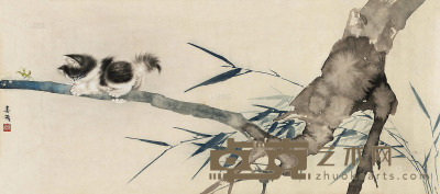 米春茂     猫戏图 38×85cm