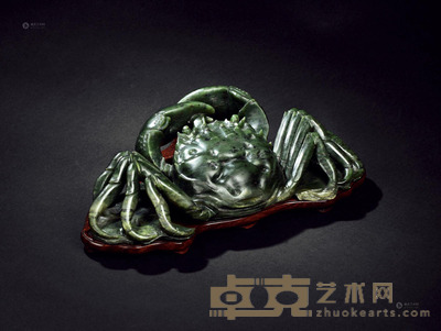 清乾隆 碧玉雕二甲传胪文房摆件 长15cm