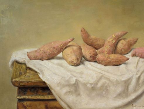 常磊     2012年作 红薯 布面油画