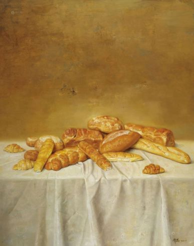 常磊     2011年作 面包三 布面油画