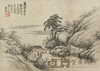 戴熙  戊午（1858）年作 万横香雪 22×31cm