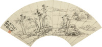 吴大澂 辛丑（1901）年作 郊林野逸 扇片