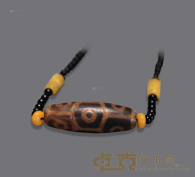 千年至纯九眼龟背长寿天珠项链 长4cm；直径1.4cm