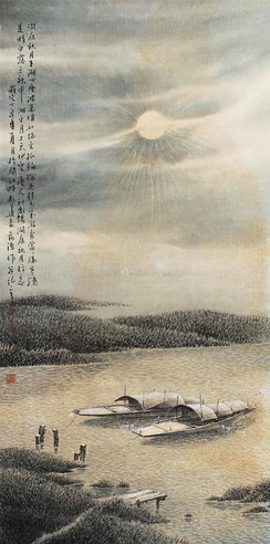 董希源 丁丑（1997）年作 层波万顷 镜片 设色纸本