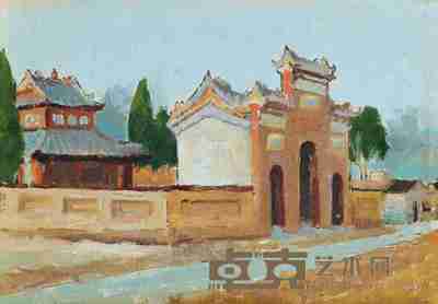 凃克 合浦海角亭 油彩 画布 27.5×38.5cm