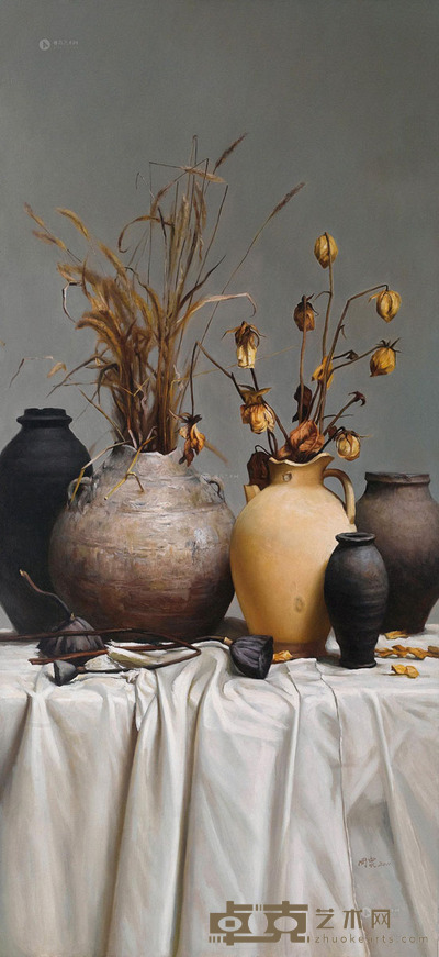 周泉     2011年作 干草与玫瑰 布面油画 130×60cm