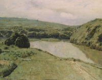 张冬峰     2004年作 故乡的小河 布面油画