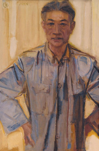 戴士和     1999年作 五十年代的徐悲鸿先生 布面油画