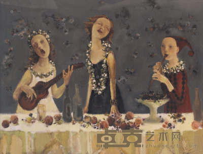 夏俊娜     2000年作 青春组曲之一 布面油画 50×63cm
