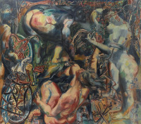 贾涤非     1986年作 野葡萄园 布面油画