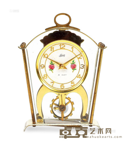 19世纪 德国铜制座钟 长10.5×宽5.5×高14.5cm